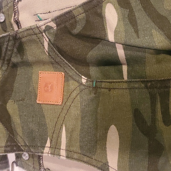 John Deere Denim Camouflage Bib Overalls Unisex Size 7 - Picture 7 of 8
